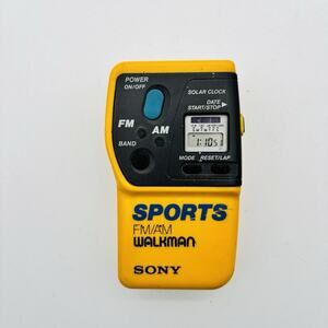 SONY FM/AM Sport Walkman SRF-9 Radio Tested Works VG Condition